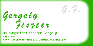 gergely fiszter business card